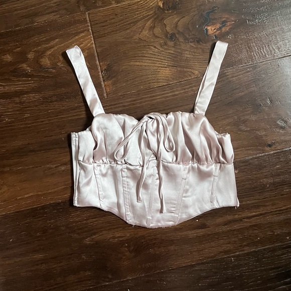 Garage Satin Corset Bustier Top - Picture 1 of 3